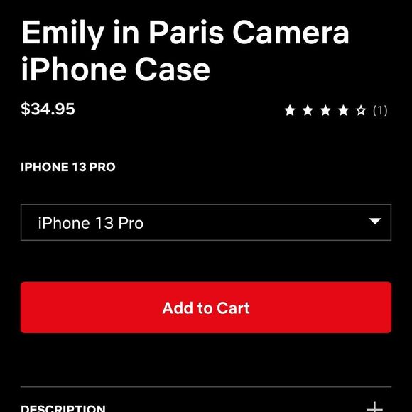 NETFLIX MERCH “Emily In Paris” Pink Camera Phone Case - Picture 2 of 7